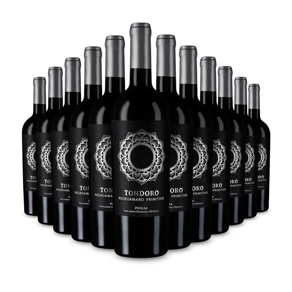 12 flessen Tondoro Negroamaro Primitivo 2023 – Gold