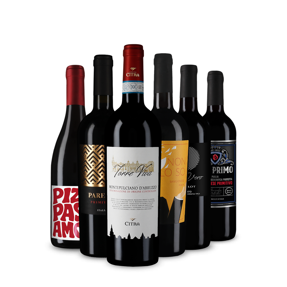 Italiaanse rode wijn om verliefd op te worden in ontdekkerspakket