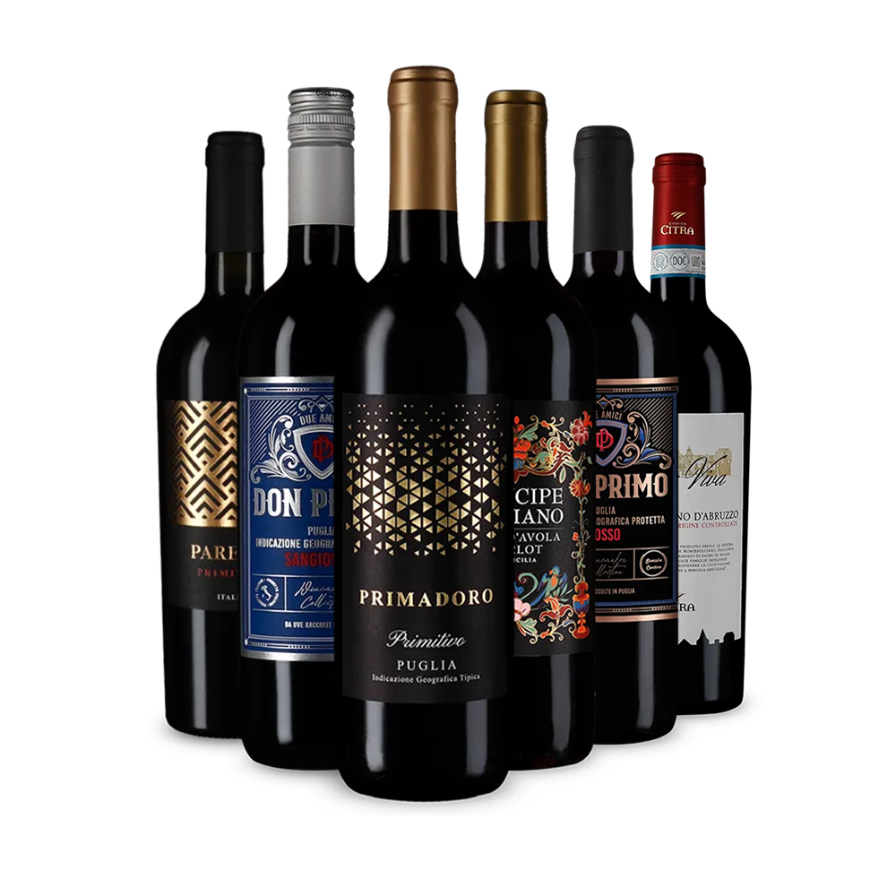 Italiaanse rode wijn om verliefd op te worden in ontdekkerspakket