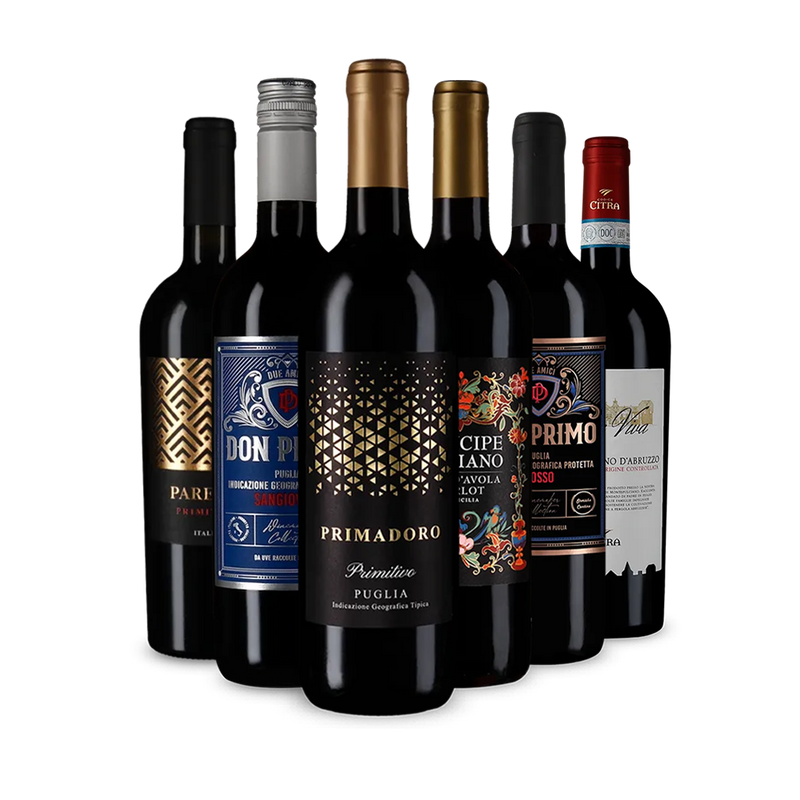 Italiaanse rode wijn om verliefd op te worden in ontdekkerspakket