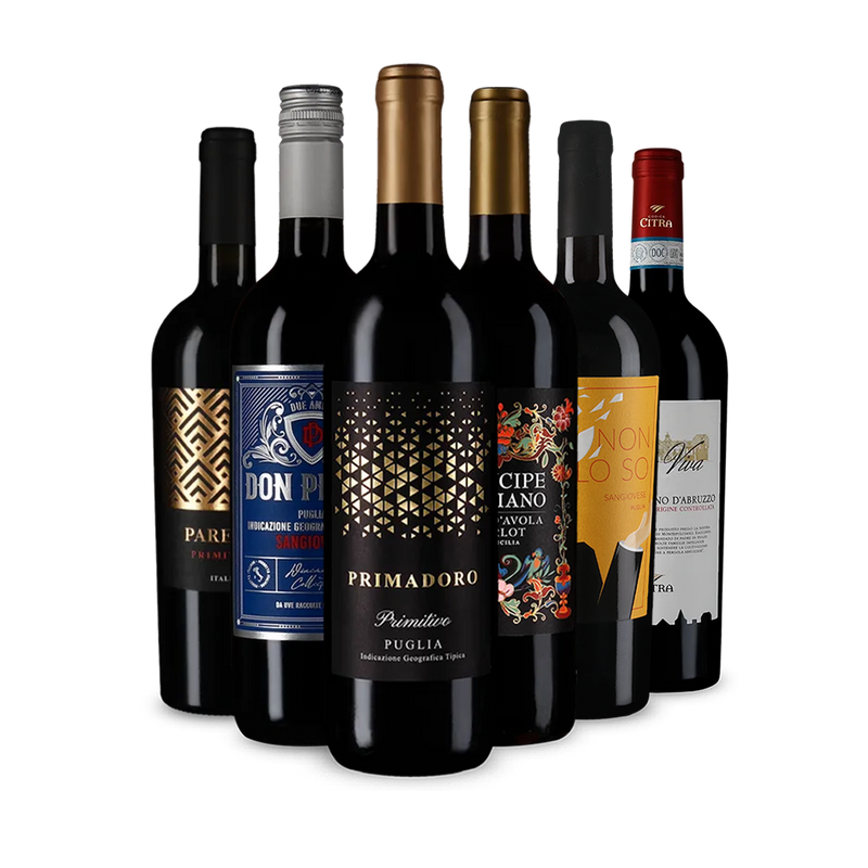 Italiaanse rode wijn om verliefd op te worden in ontdekkerspakket