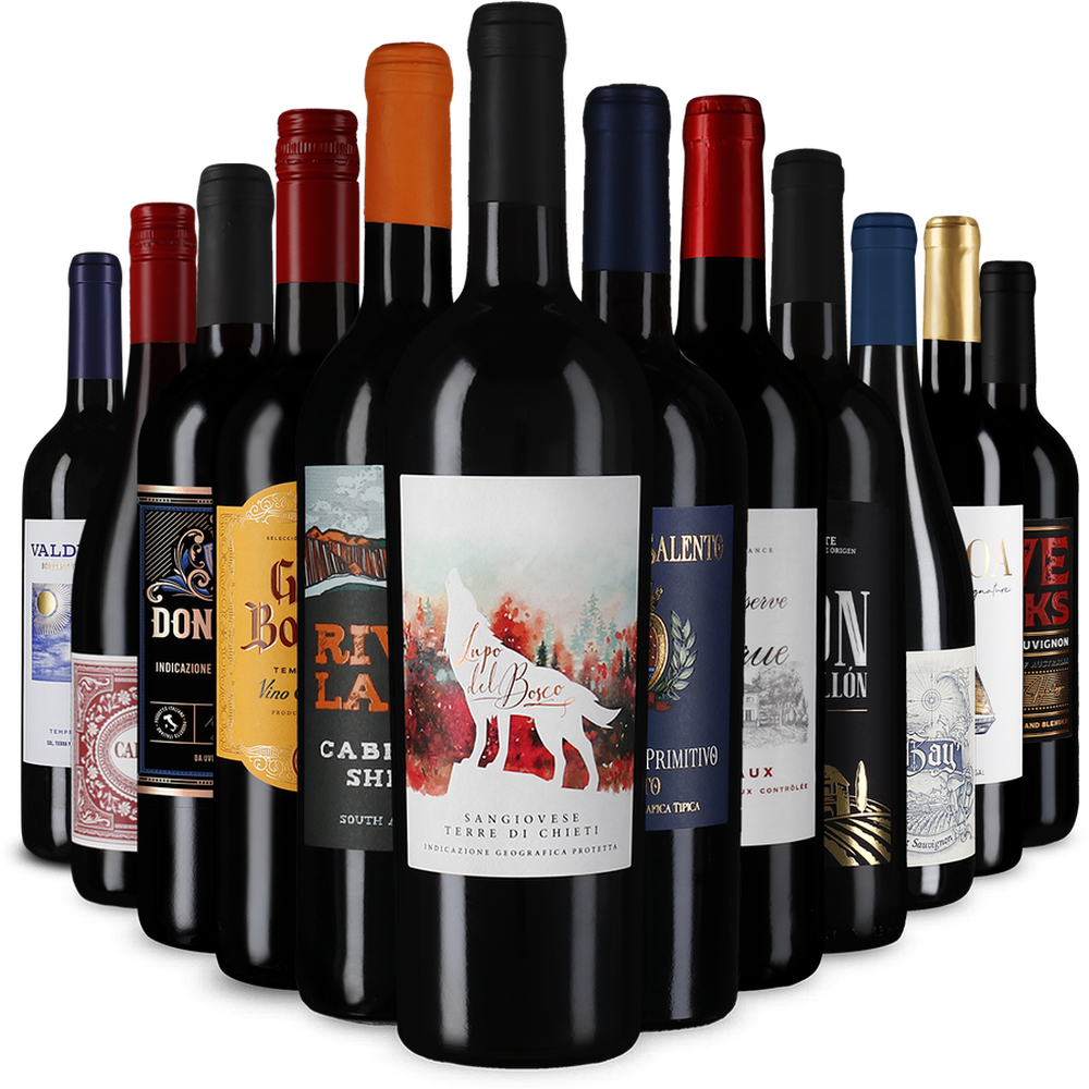 Rodewijnaanbevelingen in een kennismakingspakket