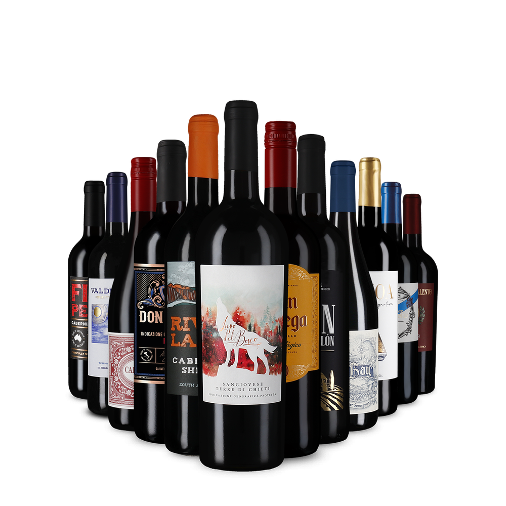 Rodewijnaanbevelingen in een kennismakingspakket