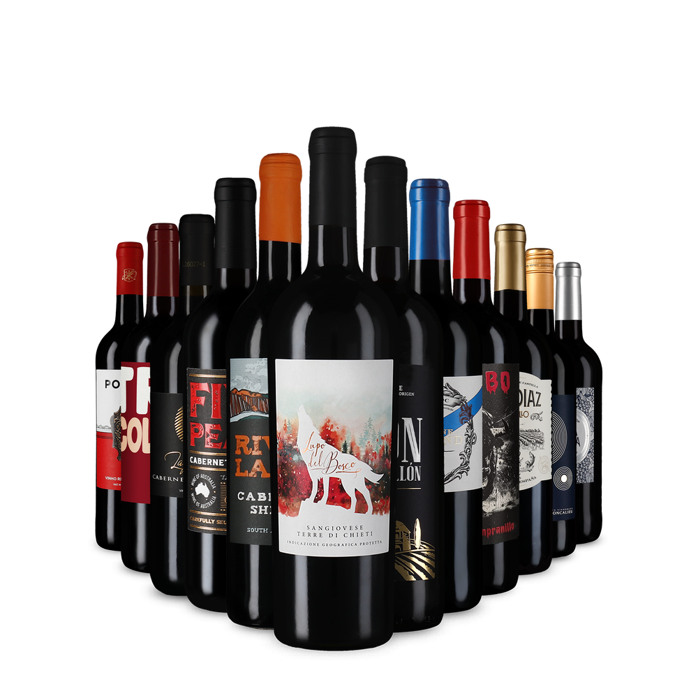 Rodewijnaanbevelingen in een kennismakingspakket