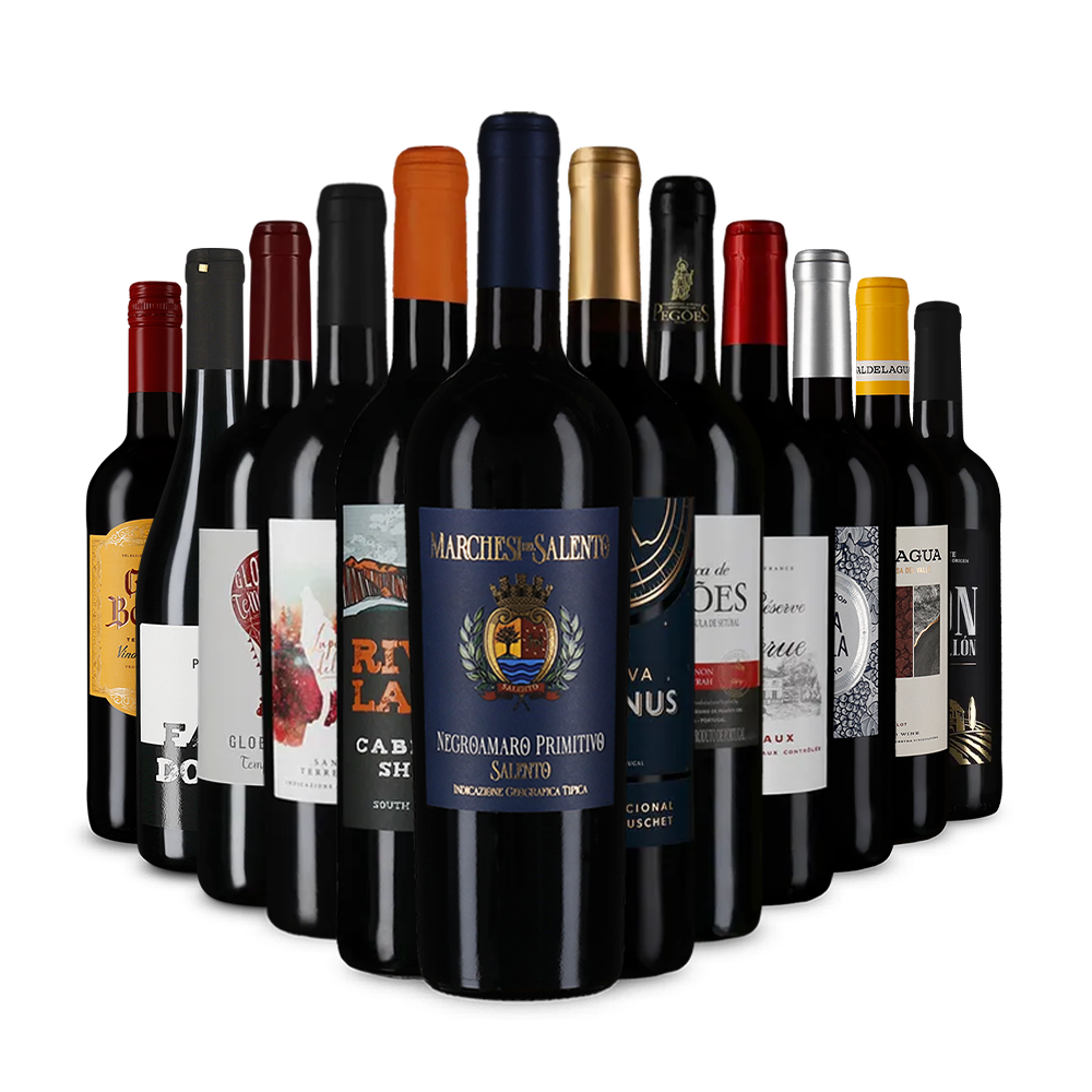 Rodewijnaanbevelingen in een kennismakingspakket