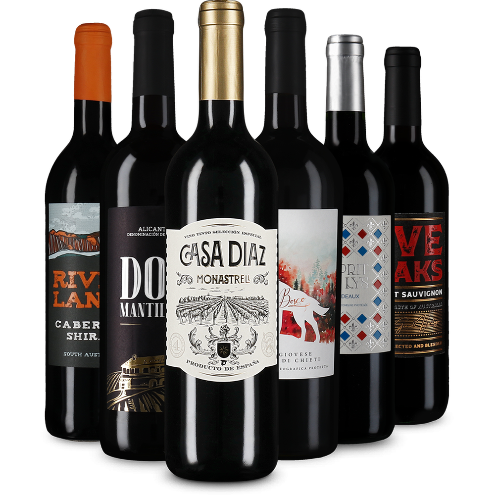 Rode wijn internationaal: het goudwinnaarspakket