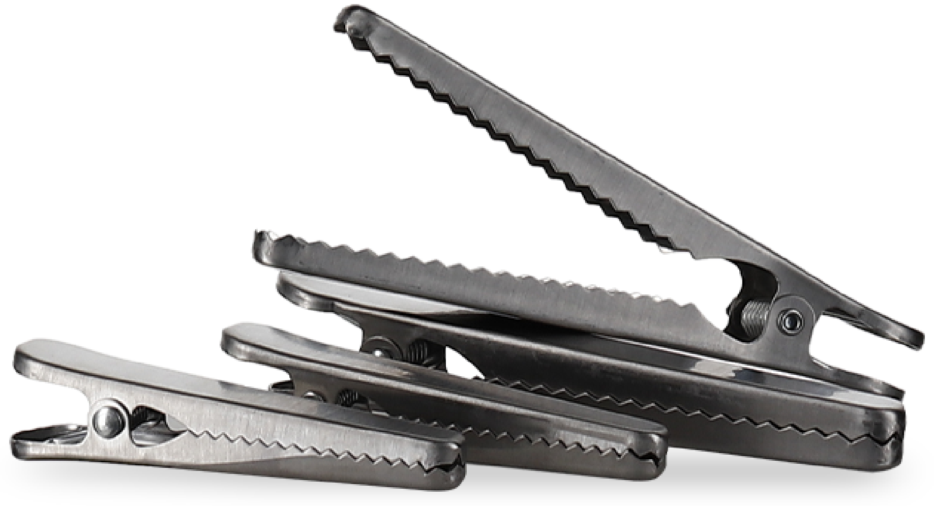 Sluitclips van roestvrij staal in twee maten in set van 4