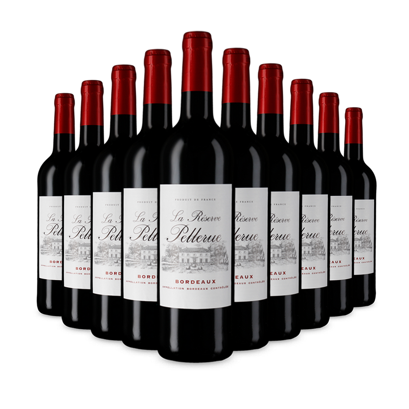 10 flessen La Reserve Pellerue Bordeaux 2021 – Gold