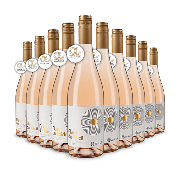 10 flessen Foncalieu Fleur du Midi Merlot Rosé 2023 – Gold