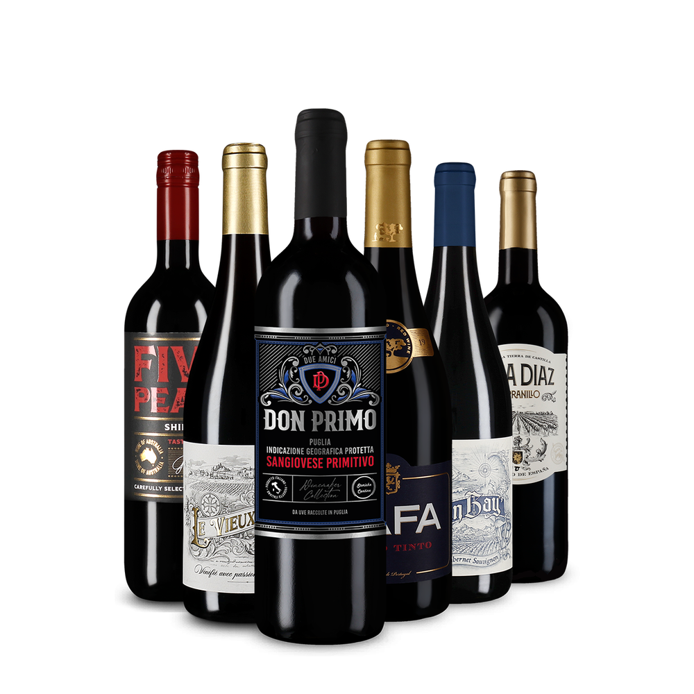 De rode wijnen van 2025 in 6 flessen-proefpakket