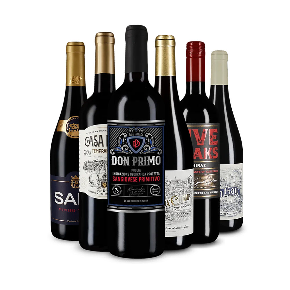 De rode wijnen van 2025 in 6 flessen-proefpakket