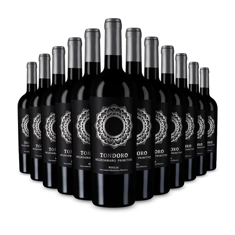 12 flessen Tondoro Negroamaro Primitivo 2023 – Gold