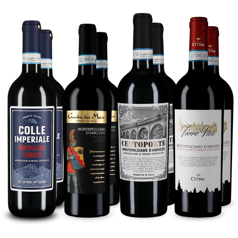 Montepulciano d'abruzzo in 4x2-jubileumpakket