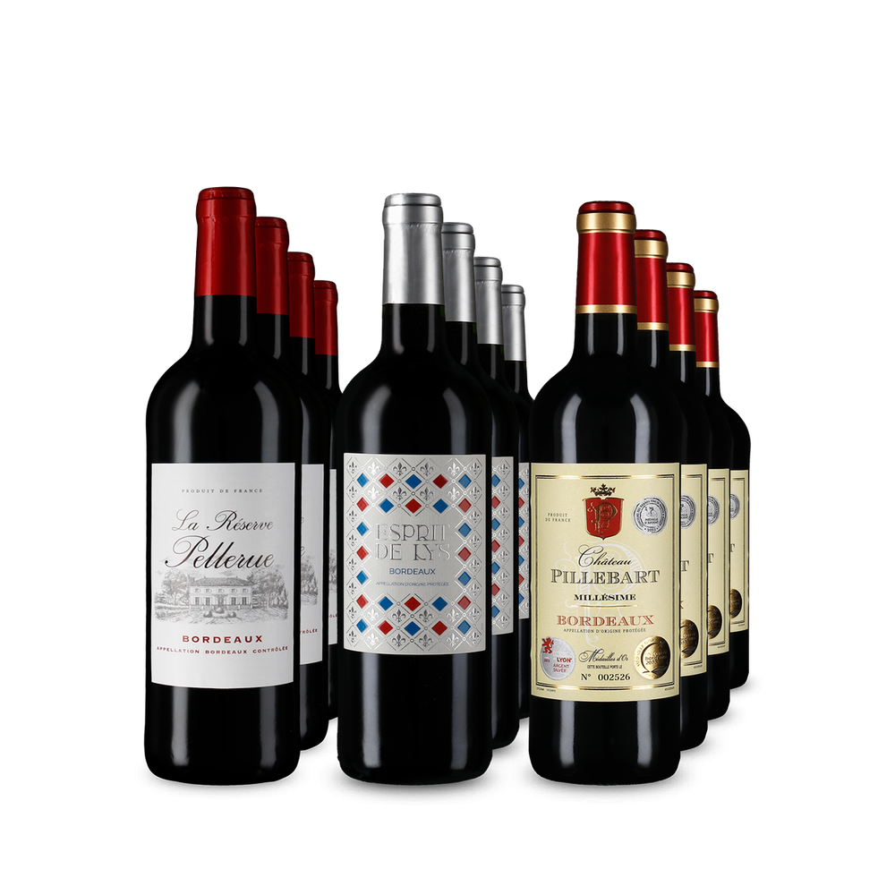 Met goud bekroonde bordeaux-sterren in 3x4-pakket