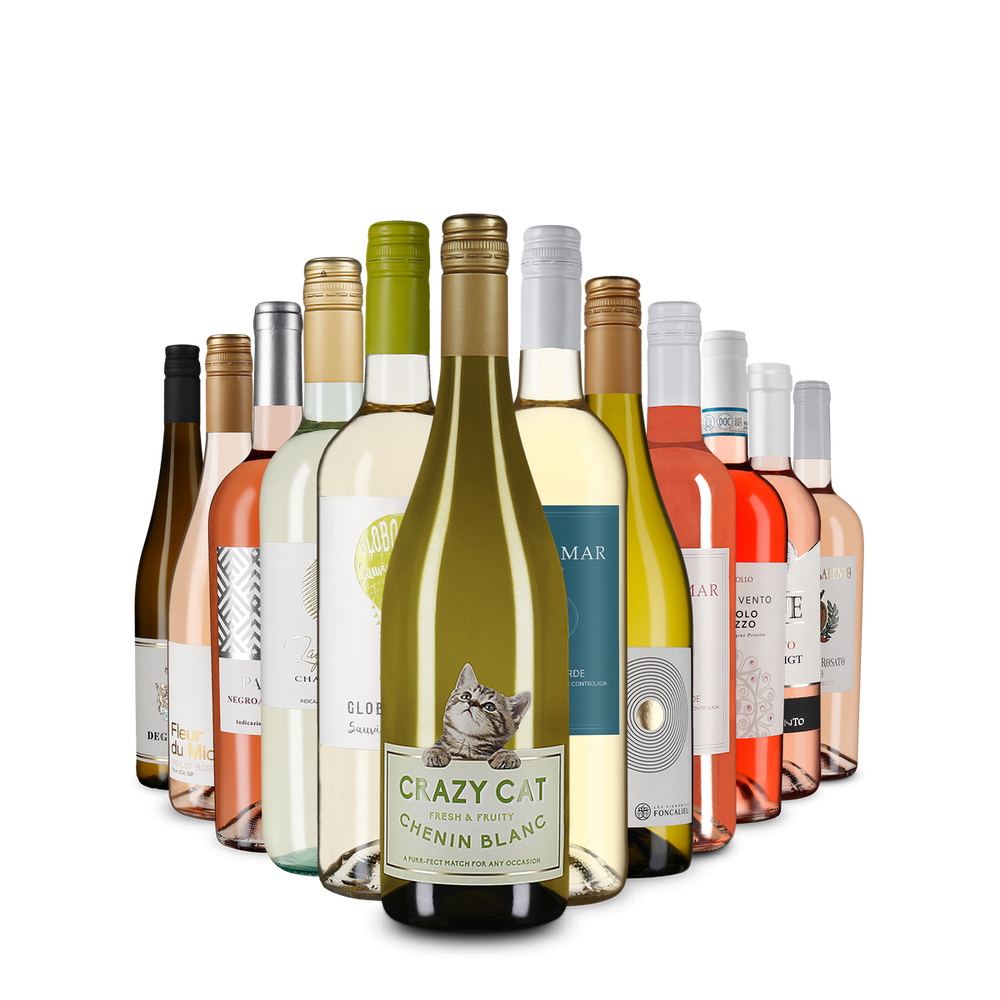 Paasvariatie: witte wijnen en rosés in 12 flessen-voordeelpakket – Gold