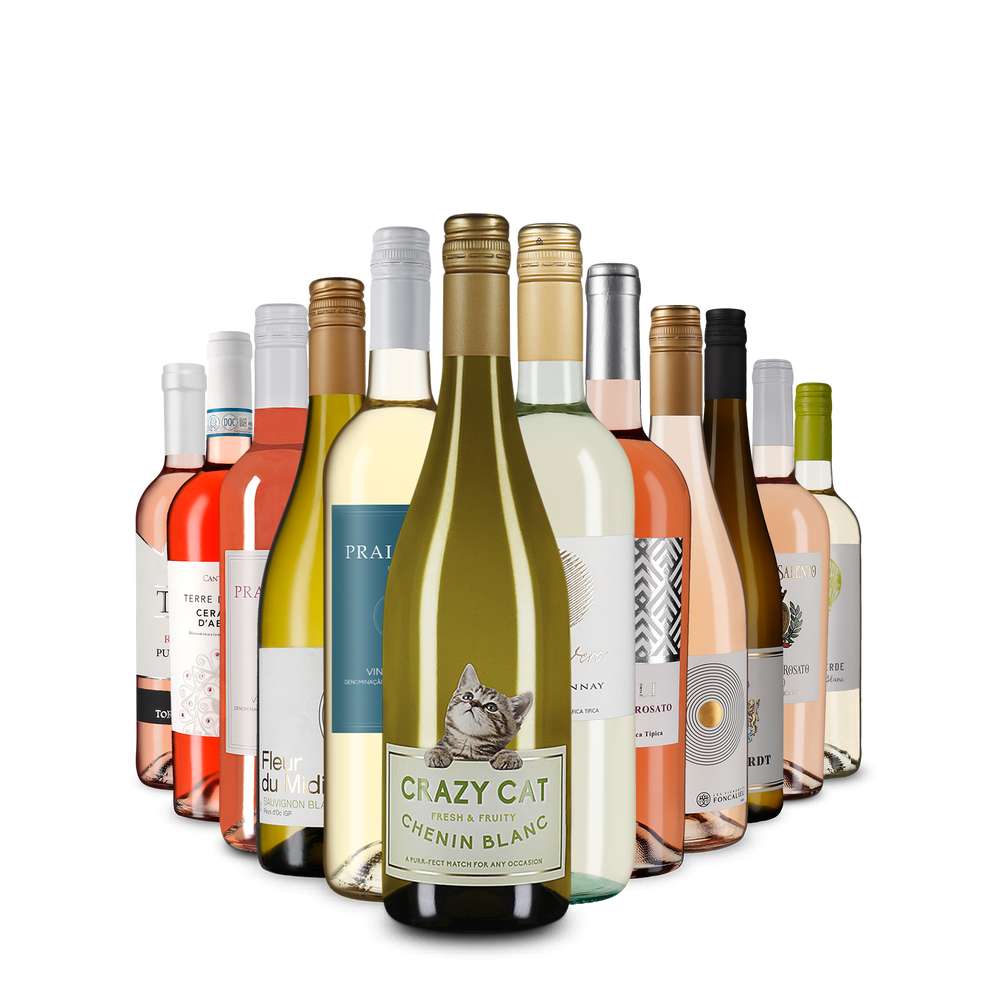 Paasvariatie: witte wijnen en rosés in 12 flessen-voordeelpakket