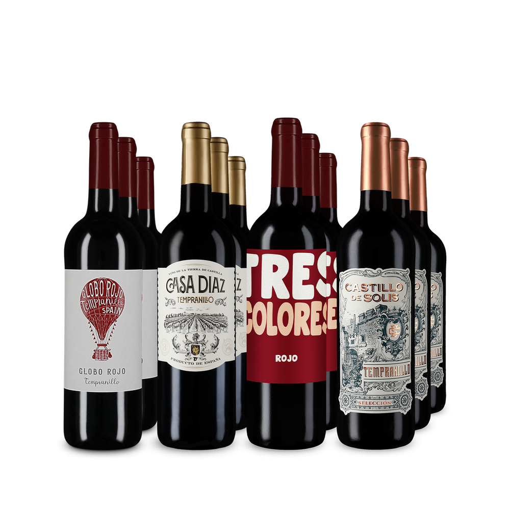 Top-tempranillo's in 4x3-pakket – Gold