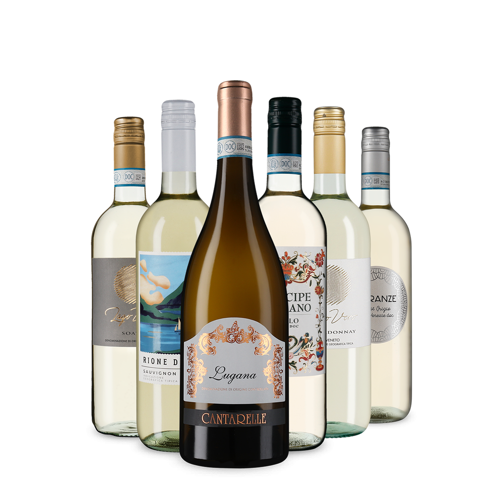 Italiaanse wittewijnsterren in 6 flessen-pakket – Gold