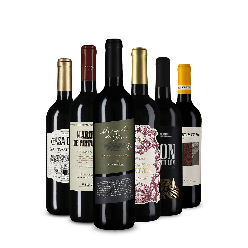 Spaanse rodewijnselectie in 6 flessen-pakket – Gold
