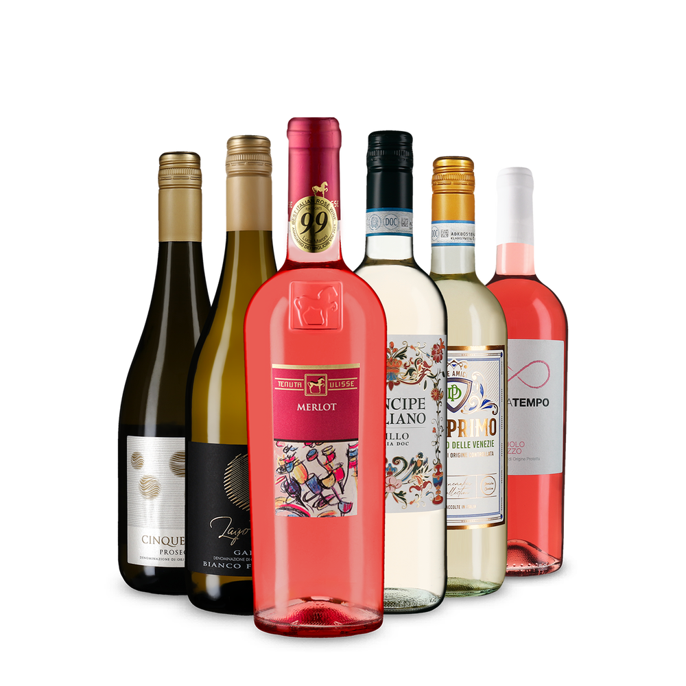 6x1 Italiaanse witte en roséwijnen met topbekroningen