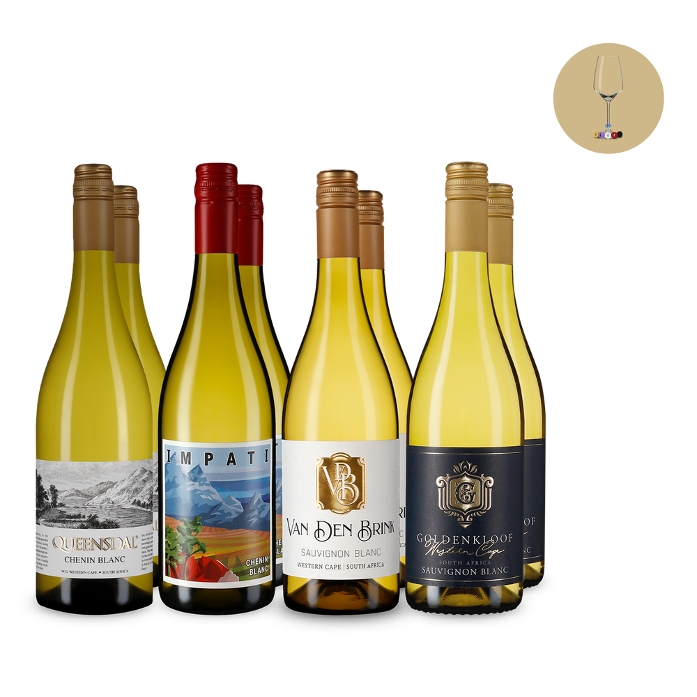 4x2 Chenin en Sauvignon Blanc: genietduo uit Zuid-Afrika + wijnglasmarkeerders