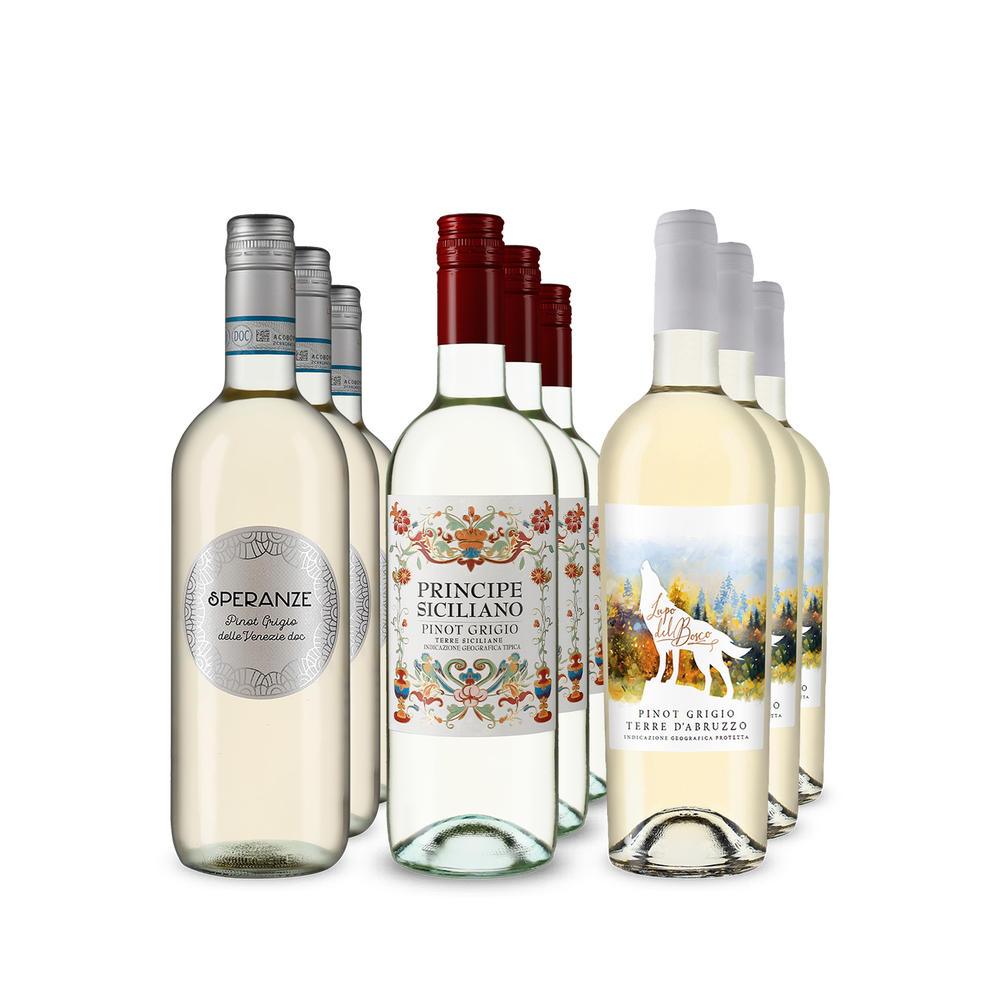 3x3 Pinot-Grigio-reis door drie regio's