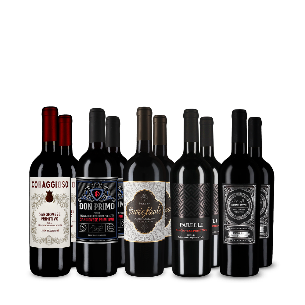 5x2 Primitivo-favorieten voor een voordeelprijs